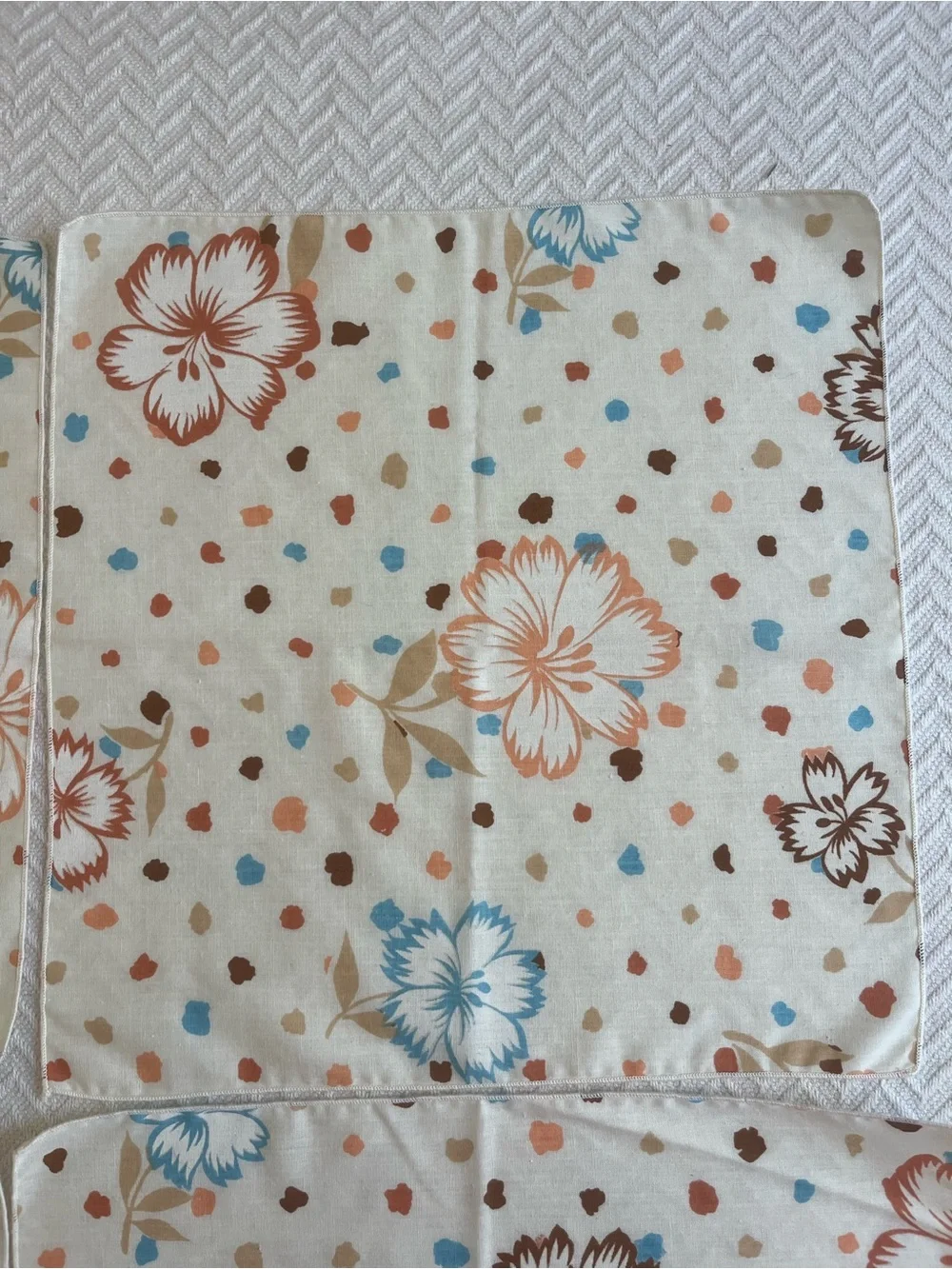 Vintage Cotton Floral Napkins